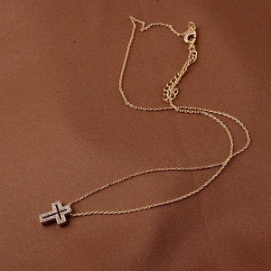 Hollow Cross Pendant Necklace Chain Choker Charm for Women Men