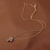 Hollow Cross Pendant Necklace Chain Choker Charm for Women Men