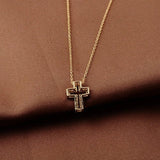 Hollow Cross Pendant Necklace Chain Choker Charm for Women Men
