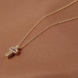 Hollow Cross Pendant Necklace Chain Choker Charm for Women Men