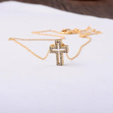 Hollow Cross Pendant Necklace Chain Choker Charm for Women Men