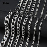 Stainless Steel Curb Cuban Link Chain Necklace 3mm/5mm/7mm