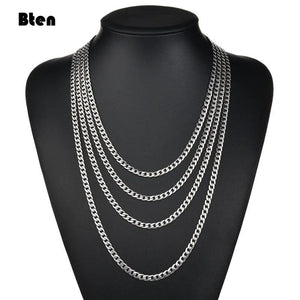 Stainless Steel Curb Cuban Link Chain Necklace 3mm/5mm/7mm