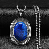 Bohemia Lapis Lazuli Charm Necklace for Women/Men
