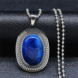 Bohemia Lapis Lazuli Charm Necklace for Women/Men