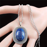 Bohemia Lapis Lazuli Charm Necklace for Women/Men