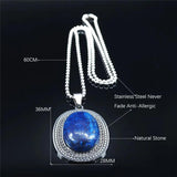 Bohemia Lapis Lazuli Charm Necklace for Women/Men