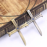 One Piece Dracule Mihawk Sword Cross Choker Necklace