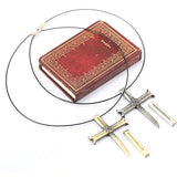 One Piece Dracule Mihawk Sword Cross Choker Necklace