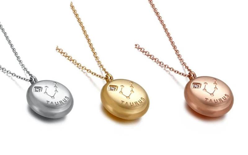 Women's Zodiac Sign Constellation Pendant Necklace Gift Jewelry