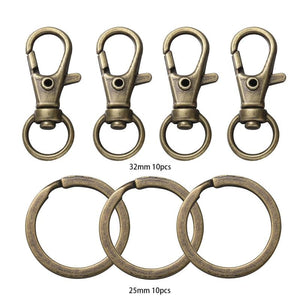 20Pcs/set Lobster Clasp Hooks Keychain DIY Jewelry Making Finding