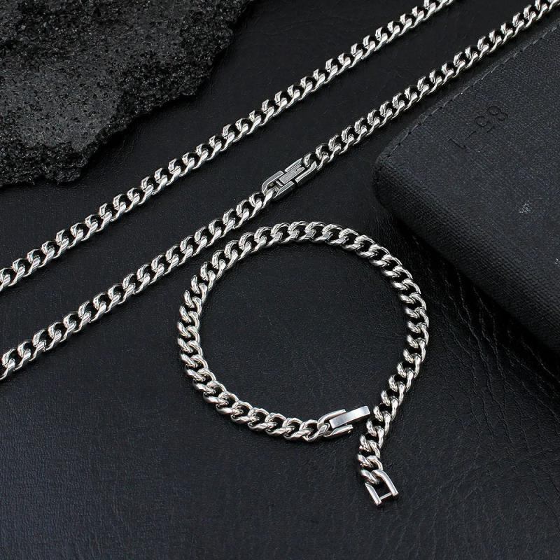 Stainless Steel Cuban Chain Bracelets - Hiphop Jewelry