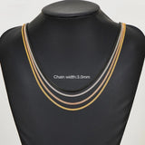 3mm Stainless Steel Sideways Cross Choker Necklace for Women