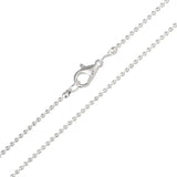 12PCS Silver Ball Chain Long Necklace Unisex Jewelry