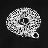 12PCS Silver Ball Chain Long Necklace Unisex Jewelry