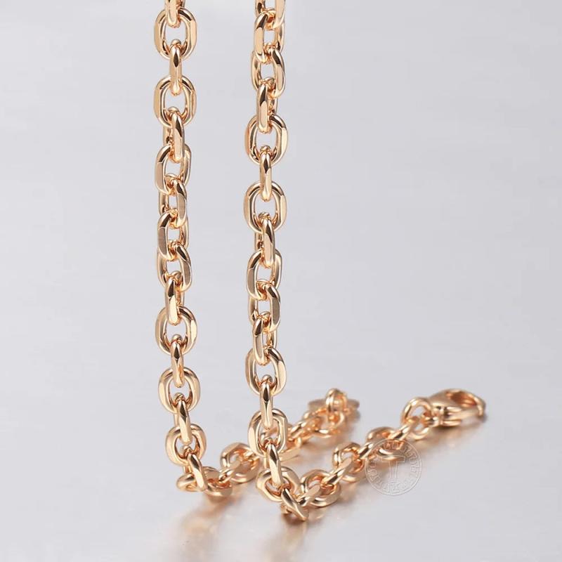 585 Rose Cable Chain Necklace Vintage Jewelry DCN50