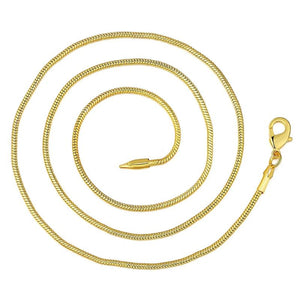 925 Silver Snake Necklace 2mm Wedding Jewelry