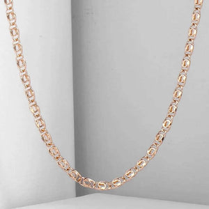 2.5mm Thin 585 Rose Necklace Snail Link Chain For Women Girl Jewelry