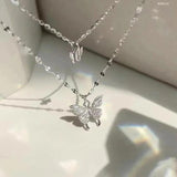 Butterfly Pendant Necklace Women Clavicle Chains Sweet Korea Accessories