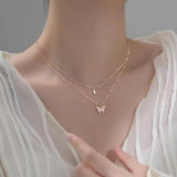 Butterfly Pendant Necklace Women Clavicle Chains Sweet Korea Accessories