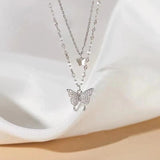 Butterfly Pendant Necklace Women Clavicle Chains Sweet Korea Accessories