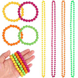 Neon Beads Bracelets & Necklaces Set for Girls & Women