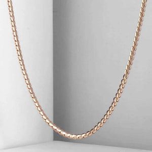 2mm Rose Serpentine Herringbone Chain Necklace 20-24inch CN16