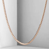 2mm Rose Serpentine Herringbone Chain Necklace 20-24inch CN16