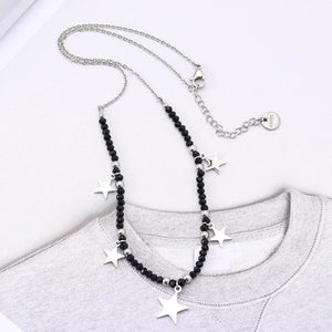 Small Star Charms Necklace Crystal Choker Short Necklace Women Jewelry