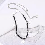 Small Star Charms Necklace Crystal Choker Short Necklace Women Jewelry