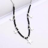 Small Star Charms Necklace Crystal Choker Short Necklace Women Jewelry