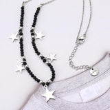 Small Star Charms Necklace Crystal Choker Short Necklace Women Jewelry
