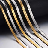 Punk Stainless Steel Snake Chain Choker Necklace