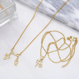 Copper Zircon Boy and Girl Necklace - Love Crystal Jewelry