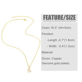 Copper Zircon Boy and Girl Necklace - Love Crystal Jewelry
