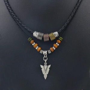 Vintage Tribal Arrow Pendant Necklace Men