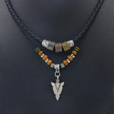 Vintage Tribal Arrow Pendant Necklace Men
