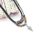 Vintage Tribal Arrow Pendant Necklace Men