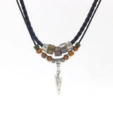 Vintage Tribal Arrow Pendant Necklace Men