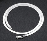 925 Silver Necklace 4MM Snake Chain Men Women Couple Jewelry Blade Chain