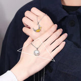 925 Silver Shell Moon Necklace for Women Giftwhale Irregular