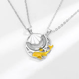 925 Silver Shell Moon Necklace for Women Giftwhale Irregular
