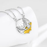 925 Silver Shell Moon Necklace for Women Giftwhale Irregular