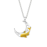 925 Silver Shell Moon Necklace for Women Giftwhale Irregular