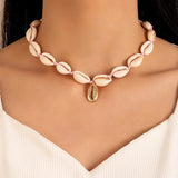 Bohemia Conch Shell Necklace Woven Rope Chain Choker Beach Summer Jewelry