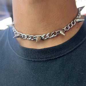 Hip-hop Metal Rivet Pendant Necklace 90s Jewelry Gift