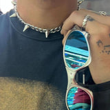 Hip-hop Metal Rivet Pendant Necklace 90s Jewelry Gift