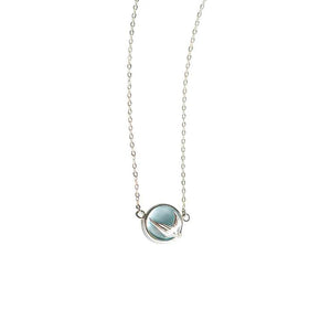 925 Silver Mermaid Tail Choker Necklace with Zircon