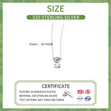 925 Silver Mermaid Tail Choker Necklace with Zircon