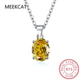 Garnet Amethyst Citrine Peridot Topaz Silver Pendant Necklace